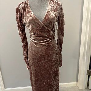 Pink VELVET Wrap Dress
